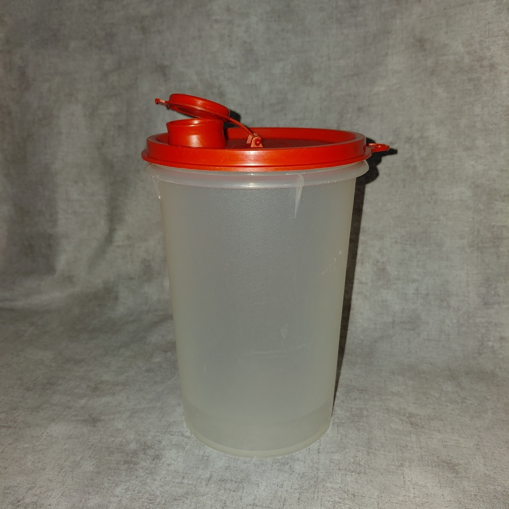 Tupperware Red and Clear 321 Shaker Bottle